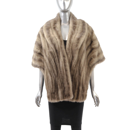 Grey Mink Stole- Size Free