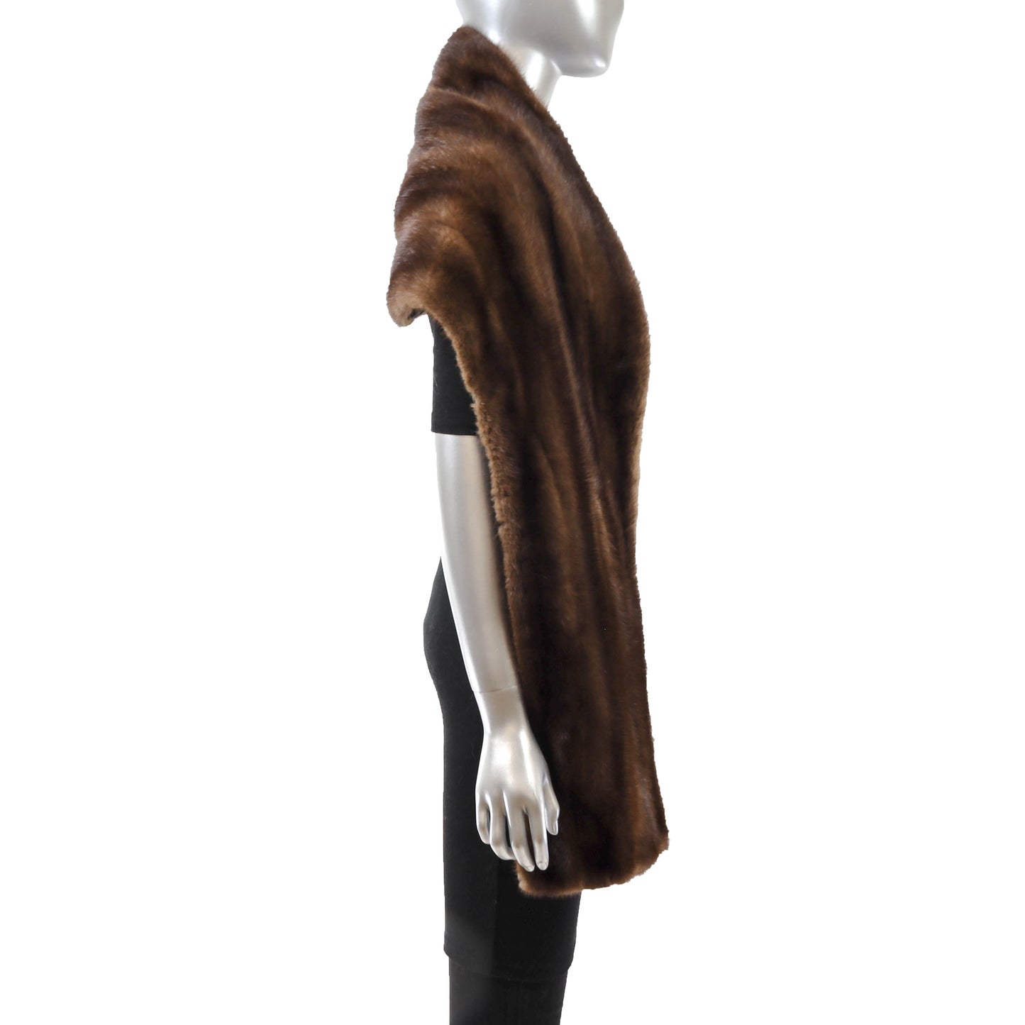 Brown Mink Stole- Size Free
