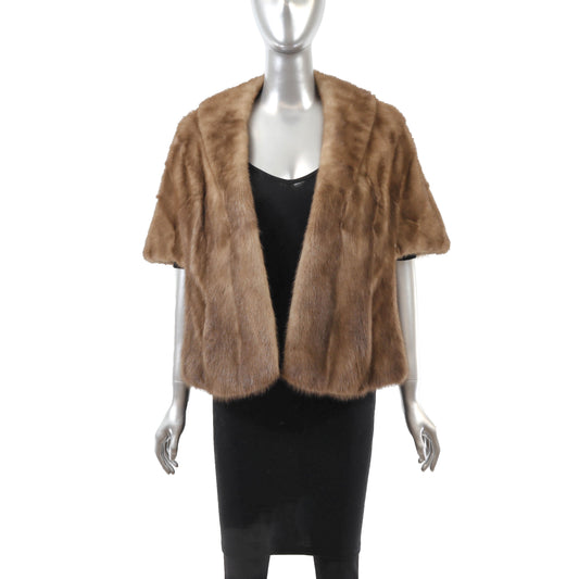 Light Brown Mink Stole- Size Free