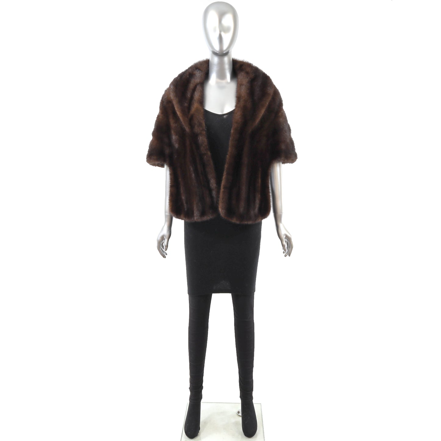 Brown Mink Stole- Size Free