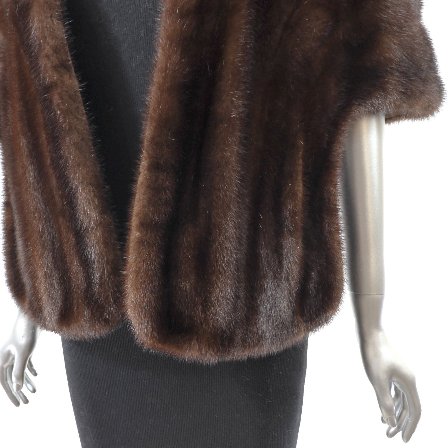 Brown Mink Stole- Size Free