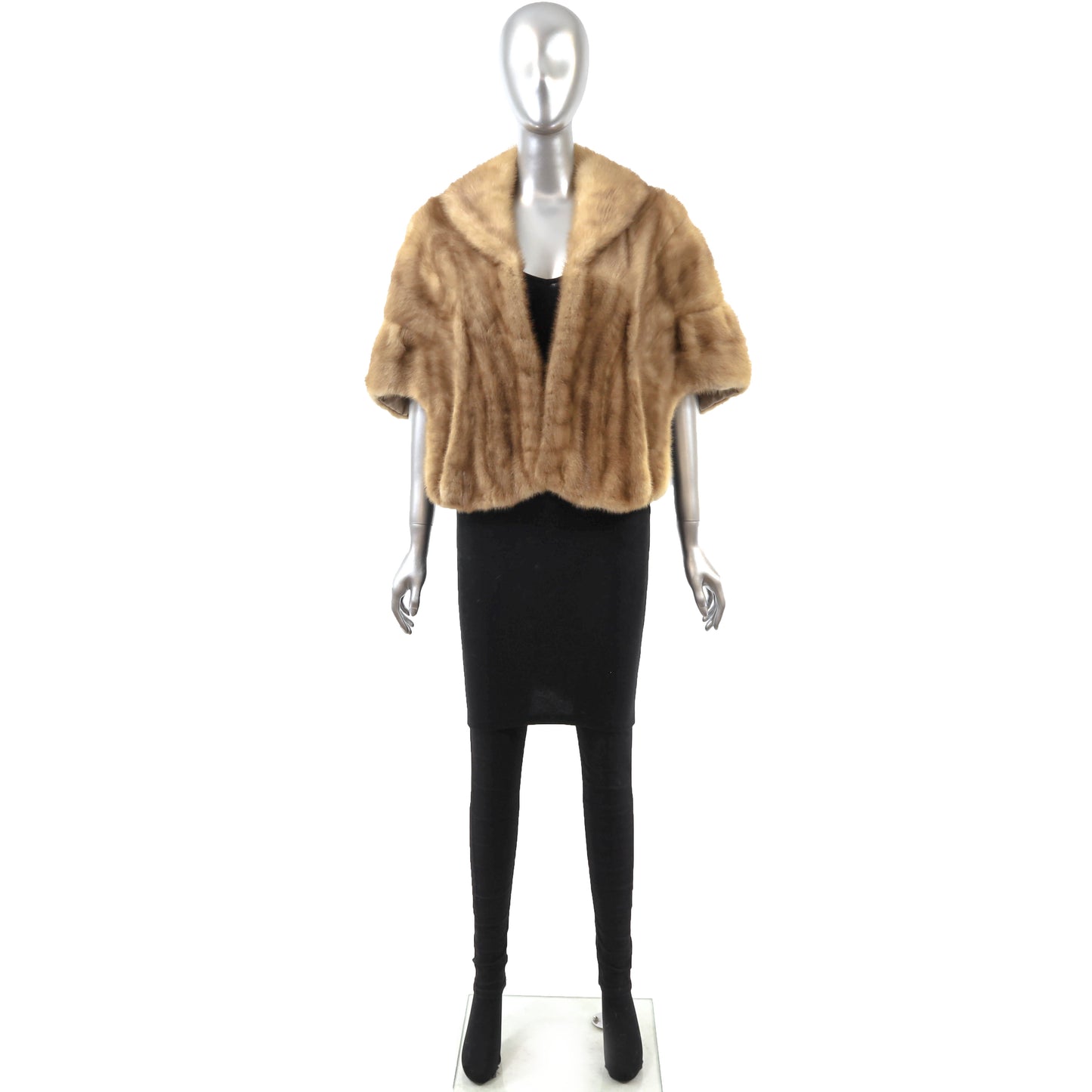 Light Brown Mink Stole- Size S