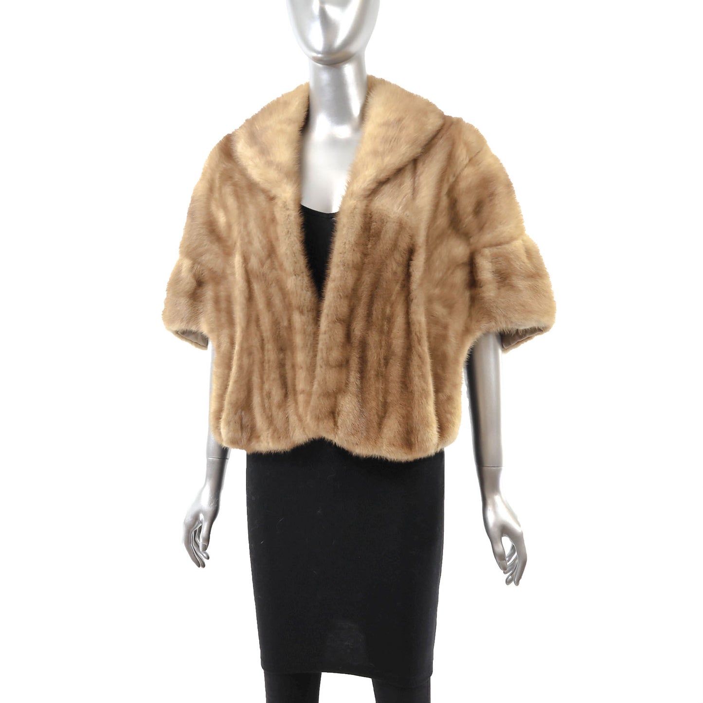 Light Brown Mink Stole- Size S