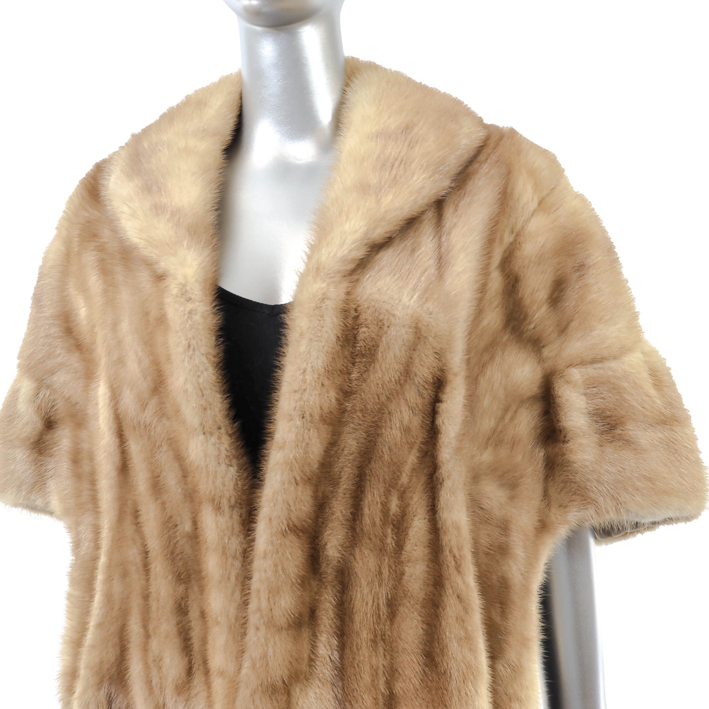 Light Brown Mink Stole- Size S