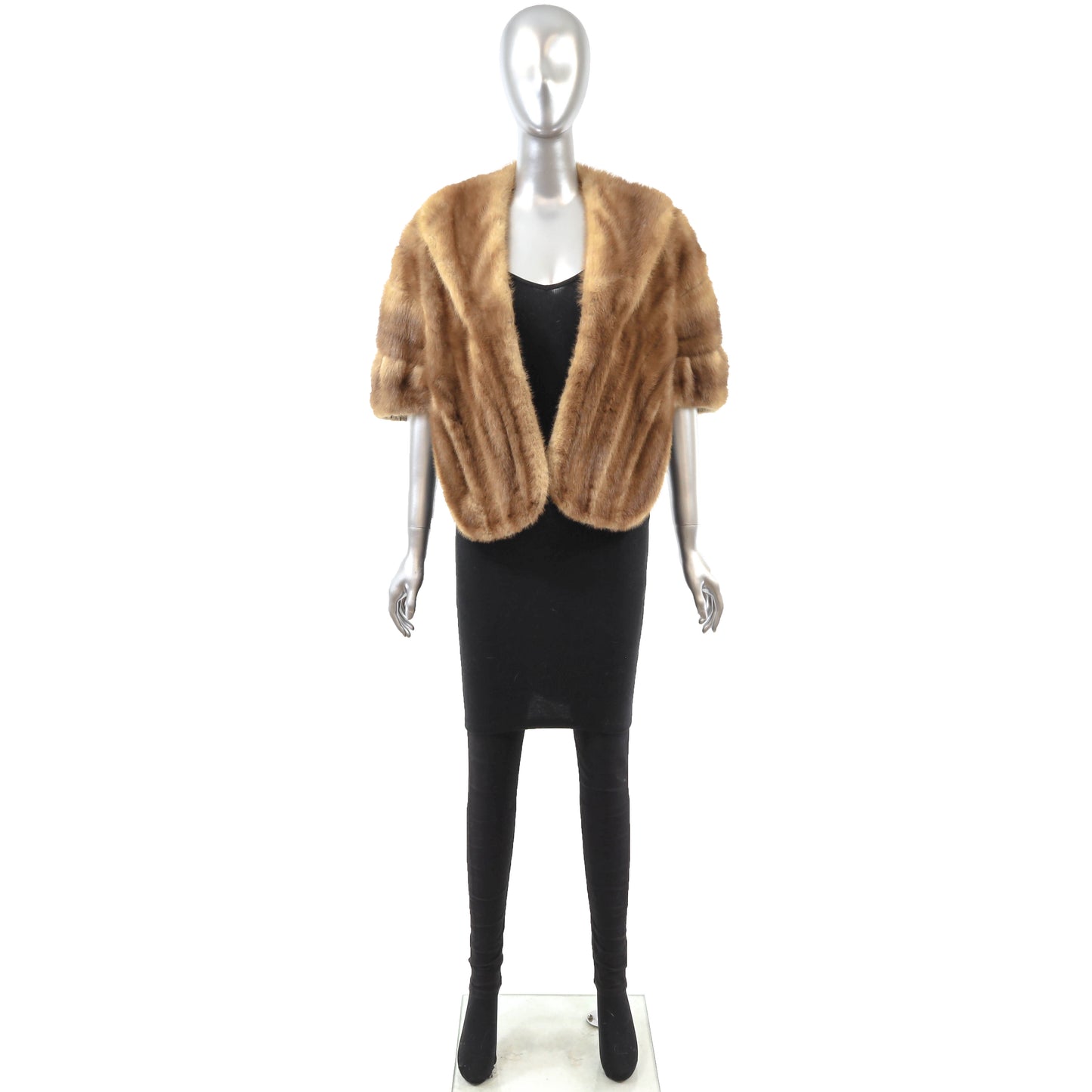 Light Brown Mink Stole- Size Free