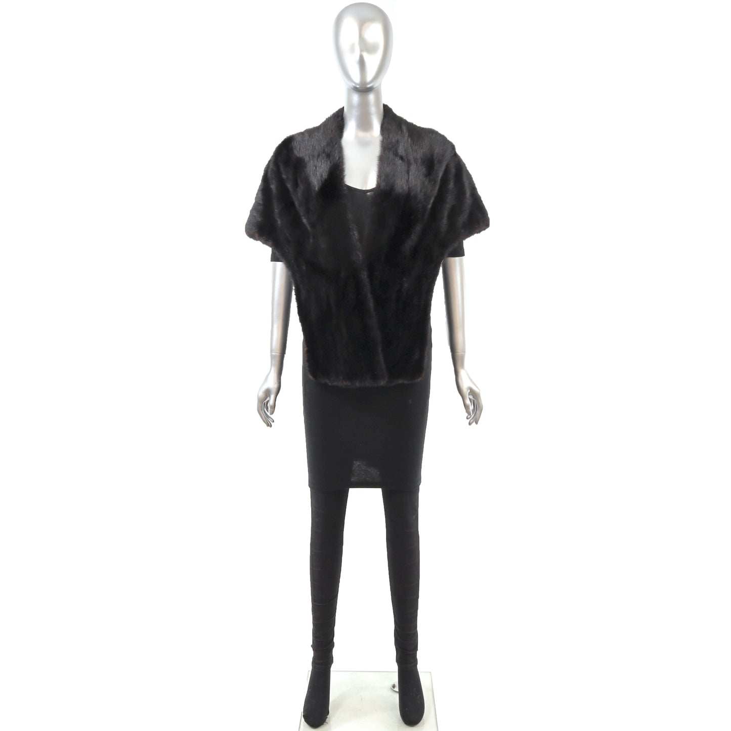 Black Mink Stole- Size S