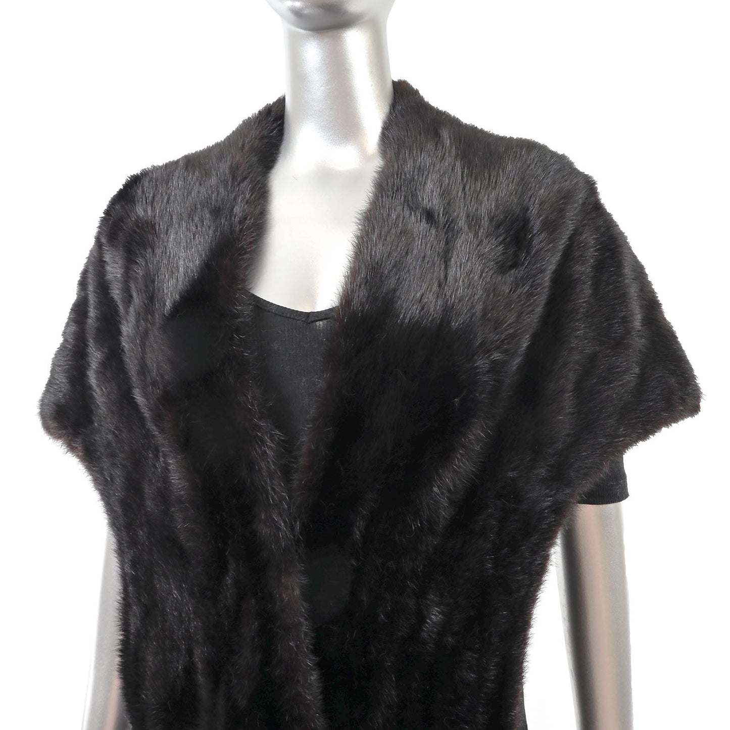 Black Mink Stole- Size S