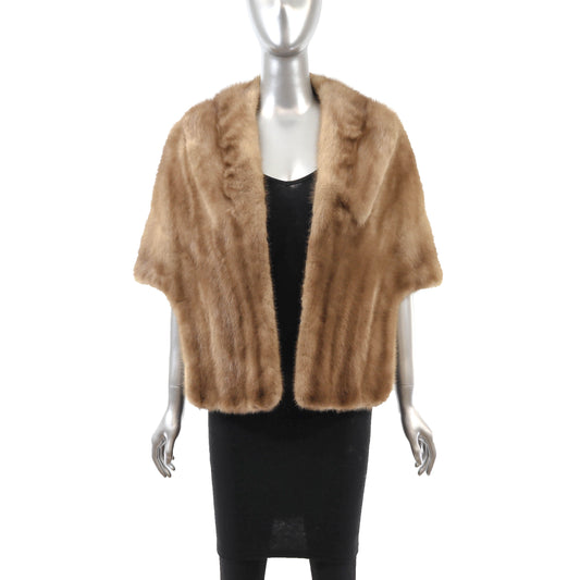 Light Brown Mink Stole- Size Free