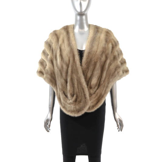 Grey Mink Stole- Size Free