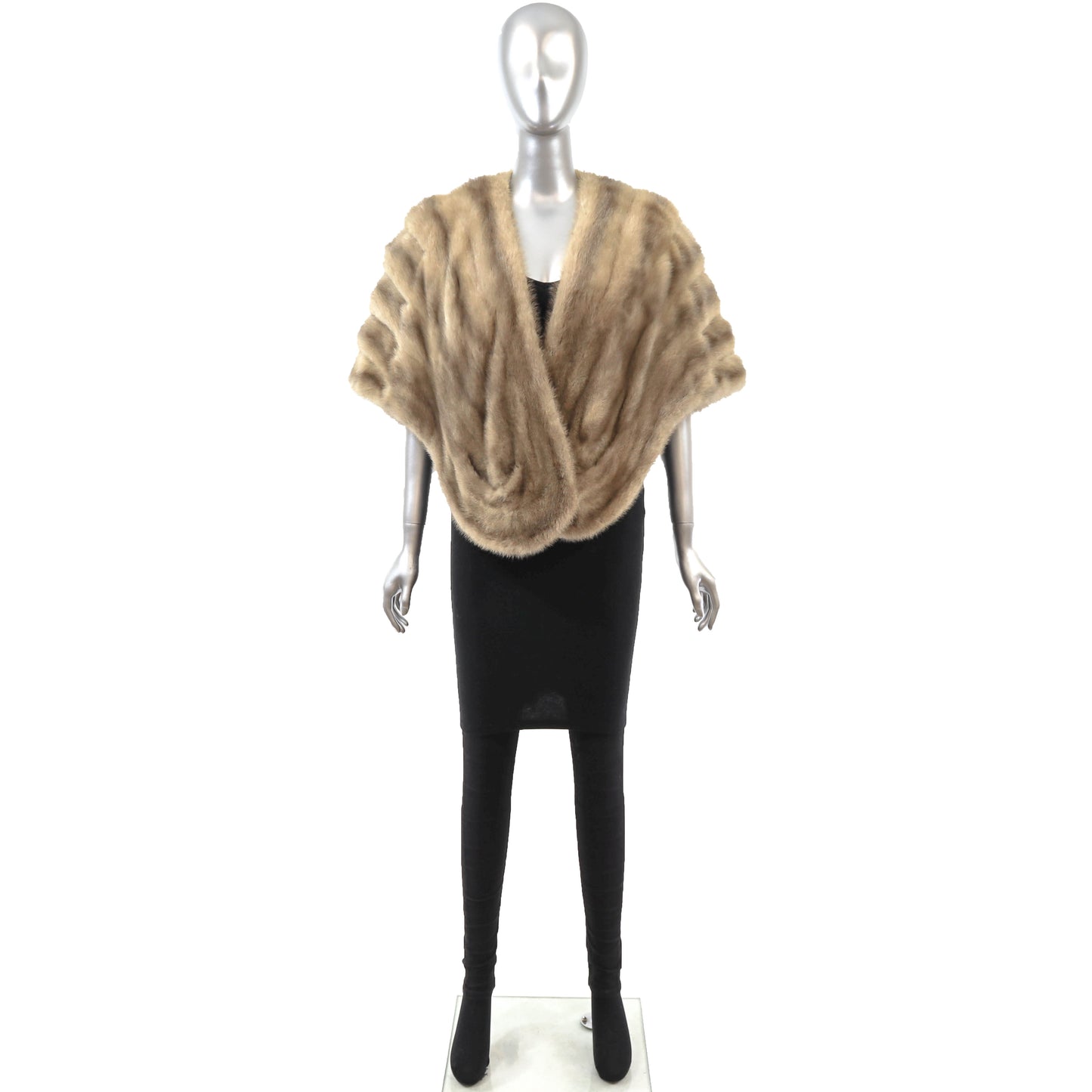 Grey Mink Stole- Size Free