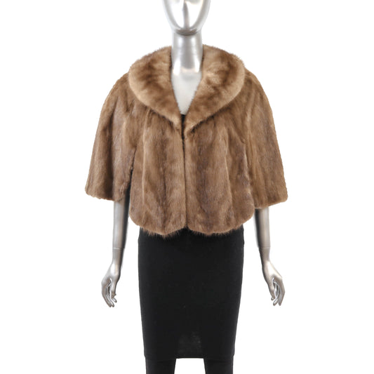 Light Brown Mink Stole- Size Free