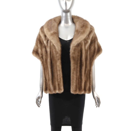 Light Brown Mink Stole- Size Free