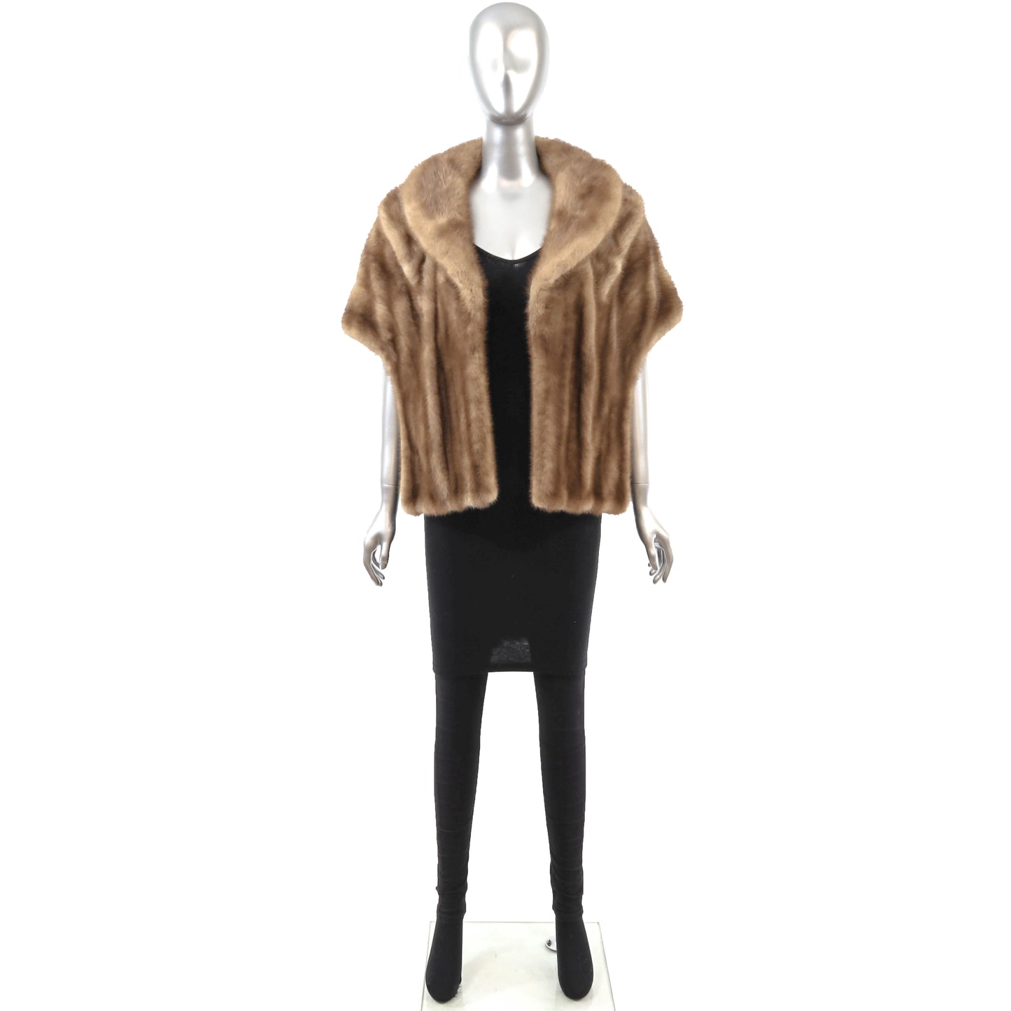 Light Brown Mink Stole- Size Free
