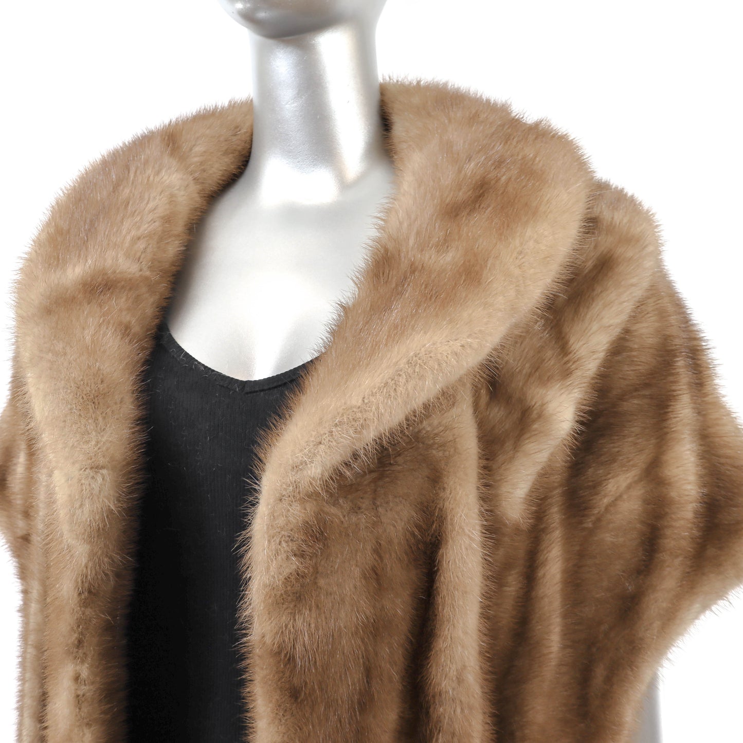 Light Brown Mink Stole- Size Free