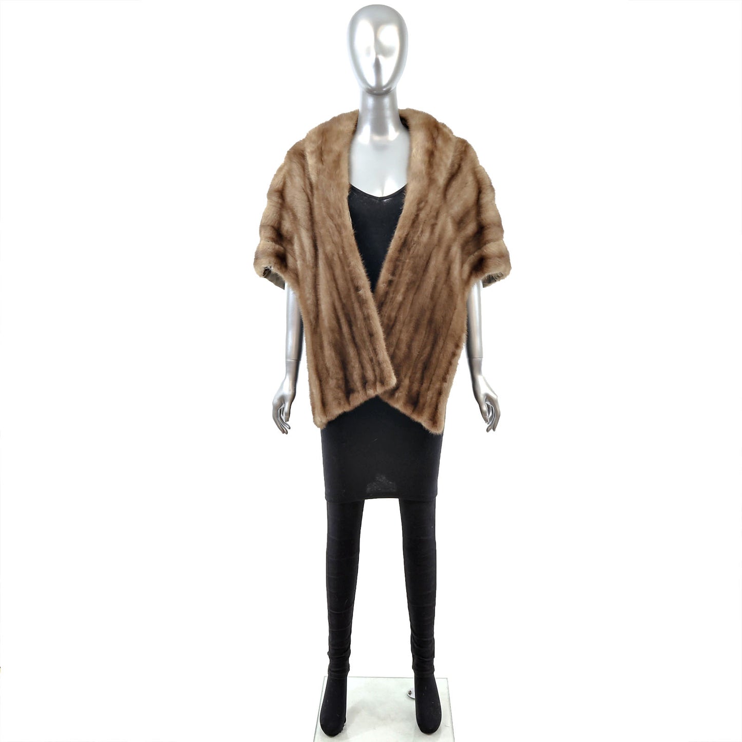 Light Brown Mink Stole- Size Free