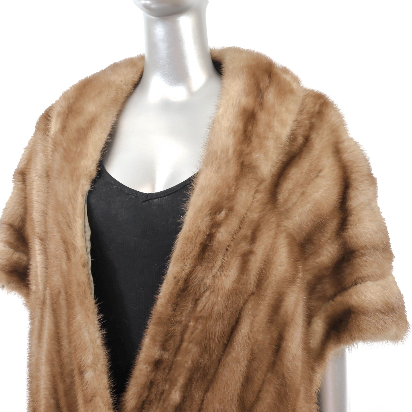 Light Brown Mink Stole- Size Free
