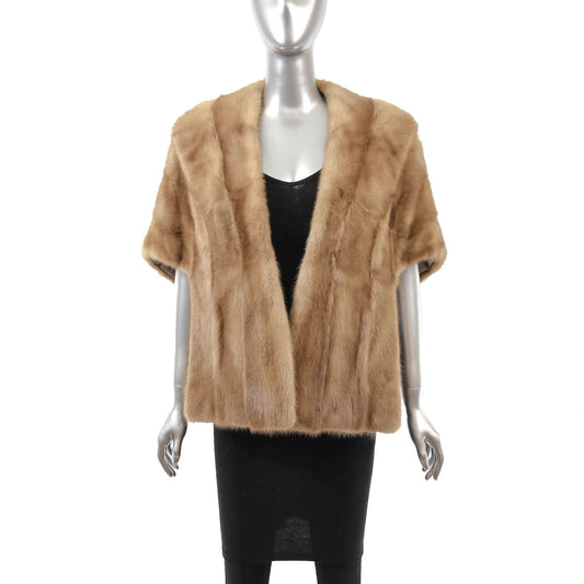 Light Brown Mink Stole- Size Free