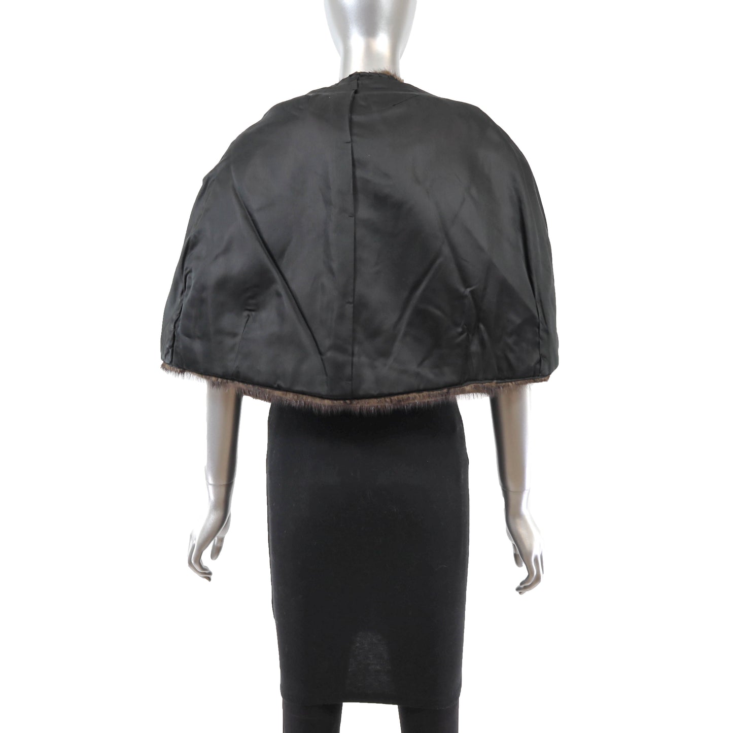 Brown Mink Stole with Collar- Size M