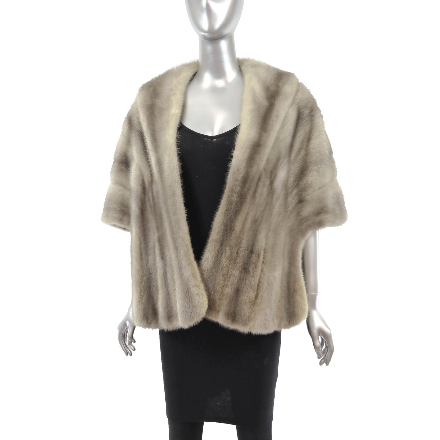 Grey Mink Stole- Size Free