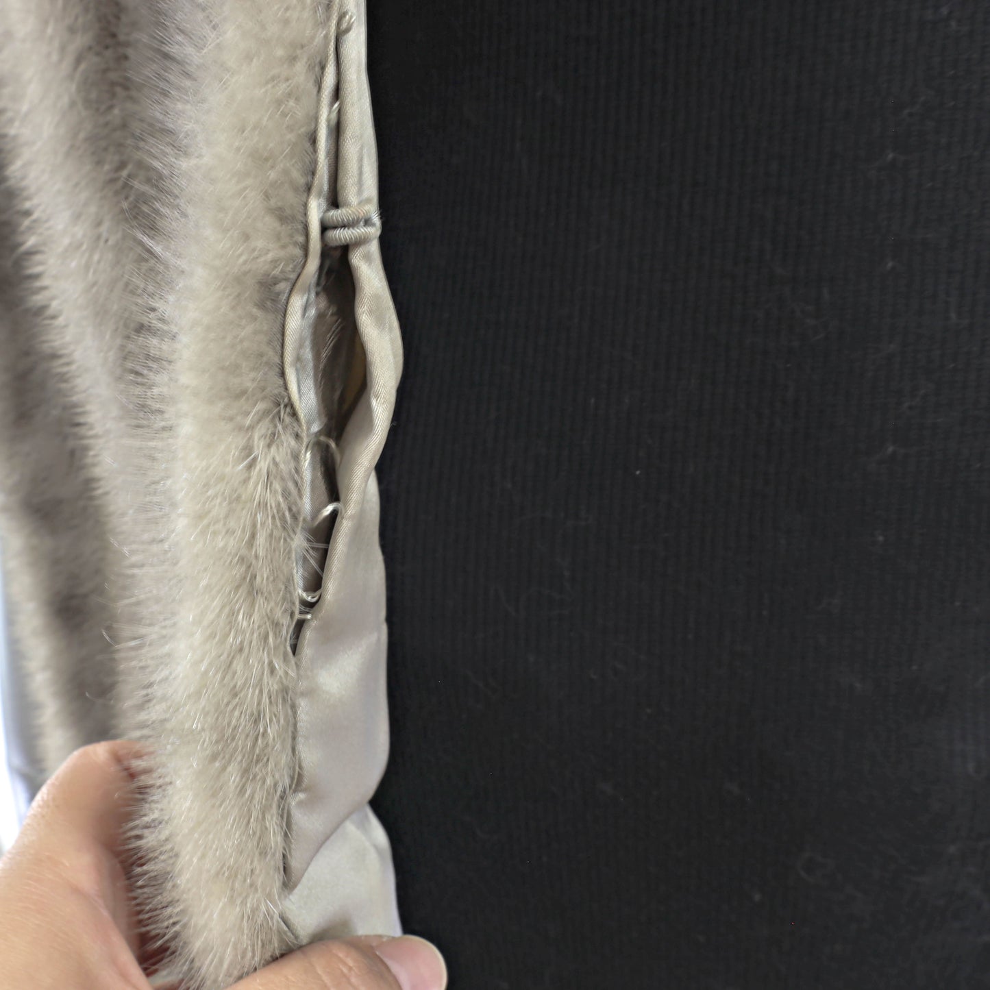 Grey Mink Stole- Size S