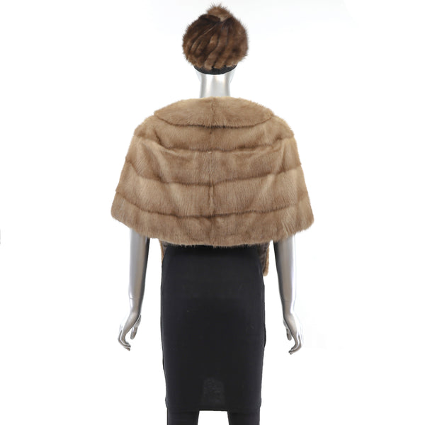 Pastel Mink Stole with Lunaraine Mink Hat- Size M