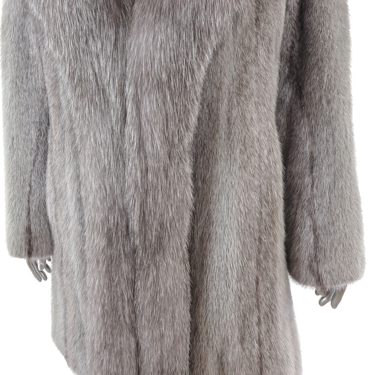 Grey Mink Stroller with Silver Fox Tuxedo- Size M