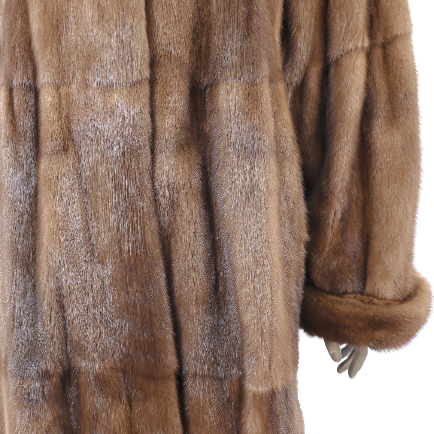 Hooded Brown Mink Coat- Size XL
