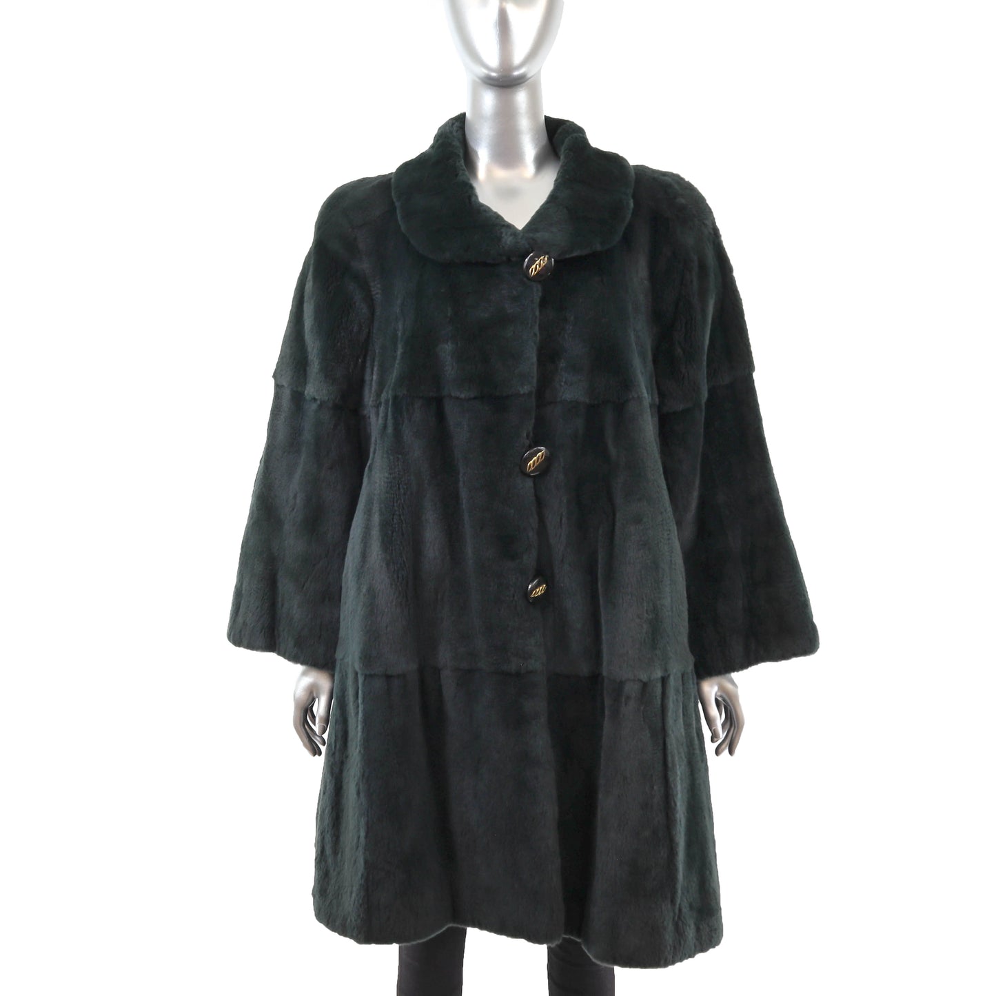 Green Sheared Mink Stroller- Size L