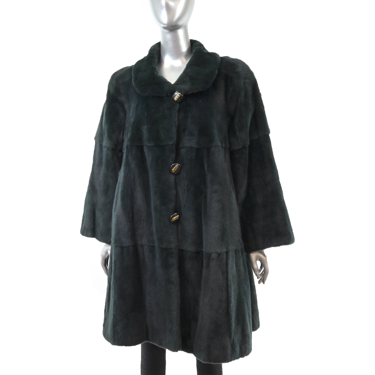 Green Sheared Mink Stroller- Size L