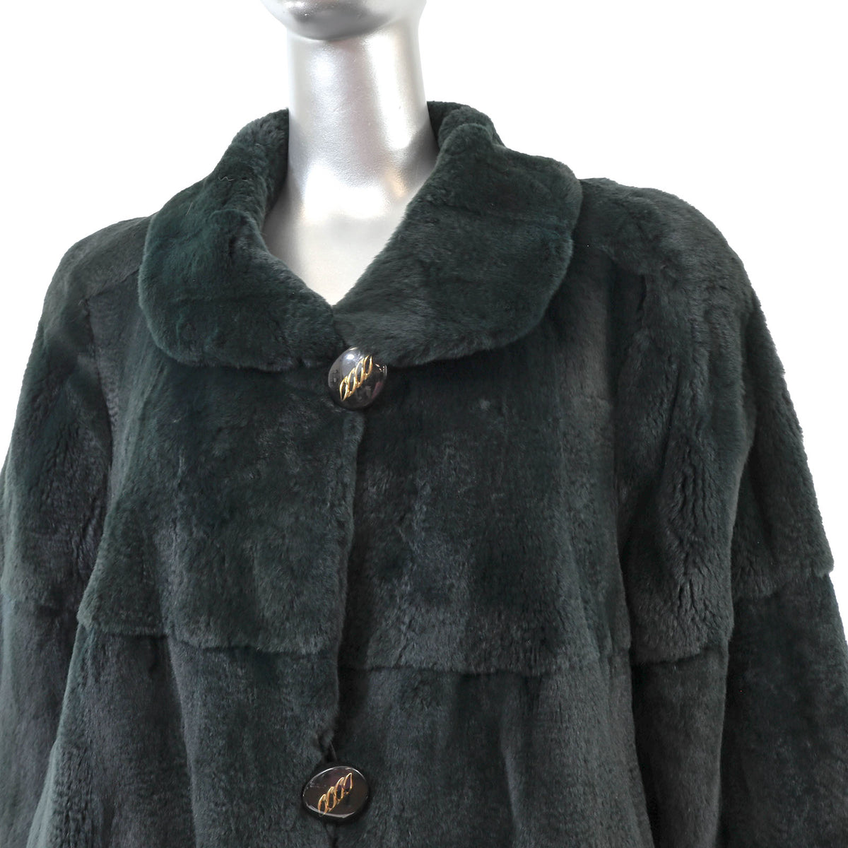 Green Sheared Mink Stroller- Size L