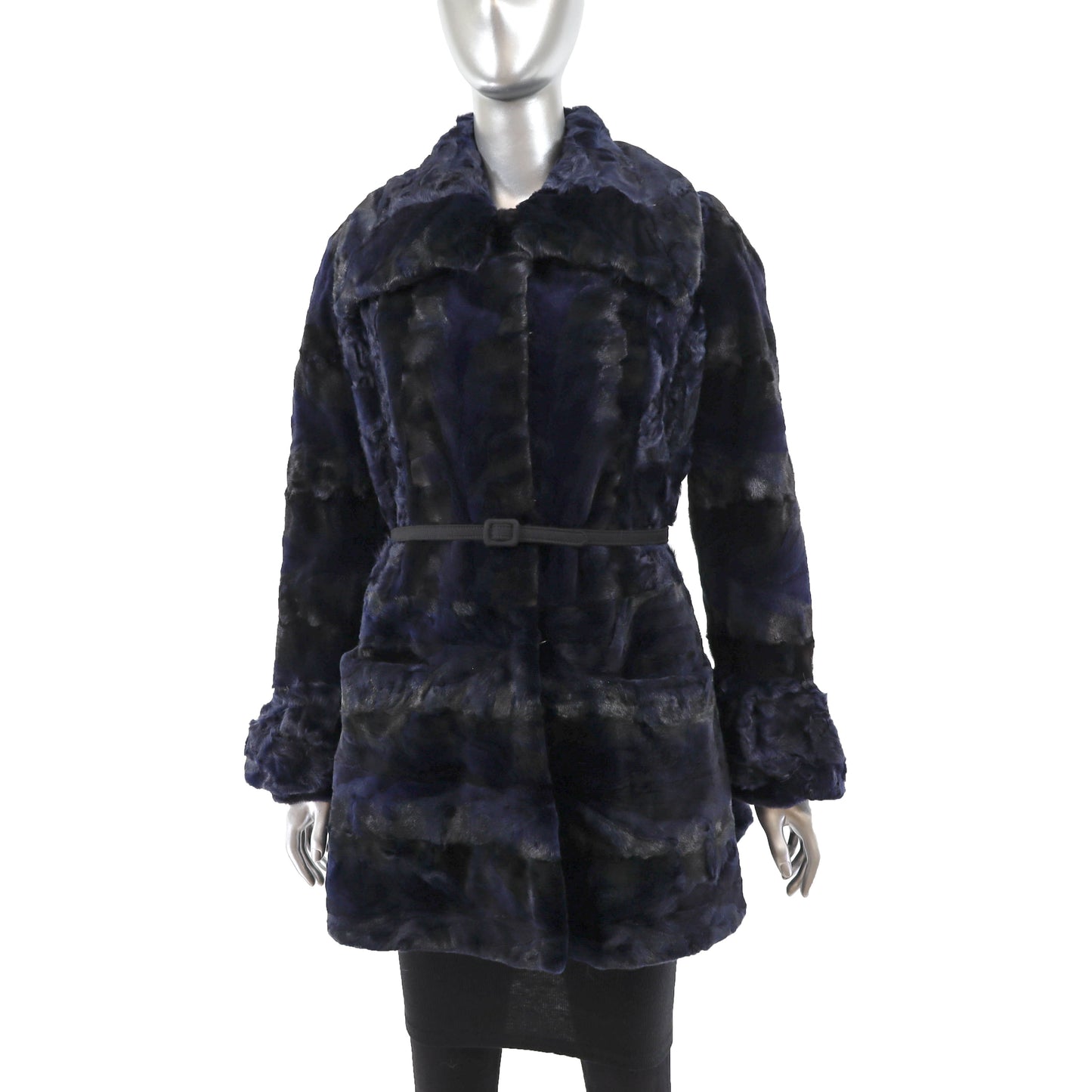 Semi Sheared Mink Stroller with Lamb- Size S