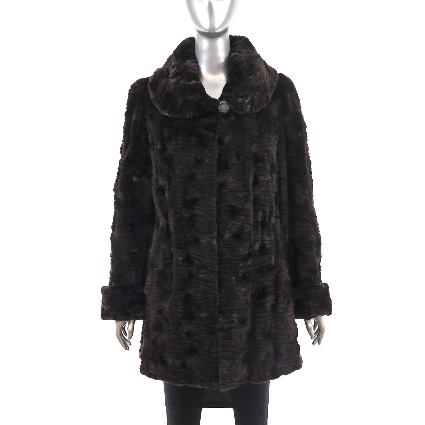 Semi Sheared Mink Jacket- Size M