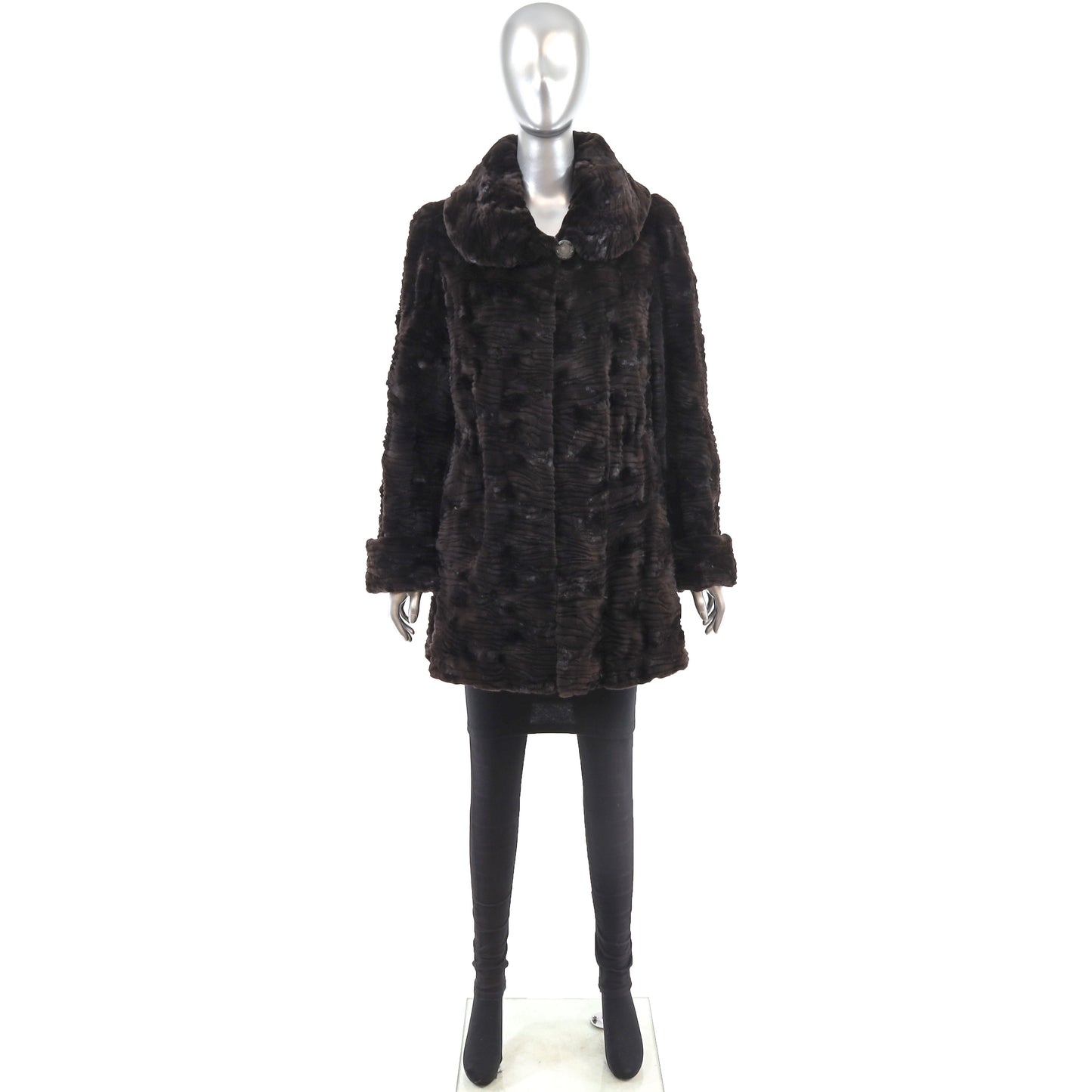 Semi Sheared Mink Jacket- Size M