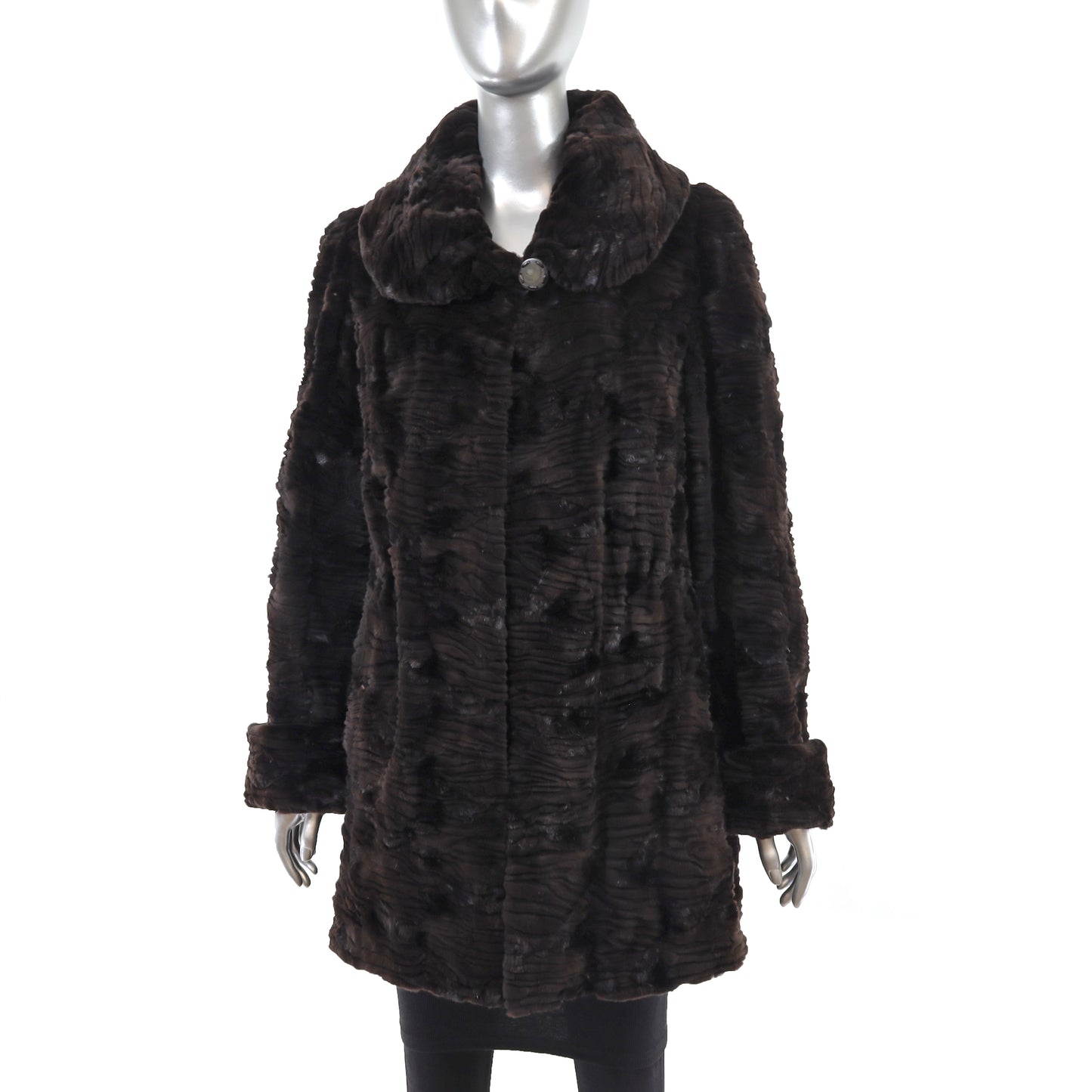 Semi Sheared Mink Jacket- Size M