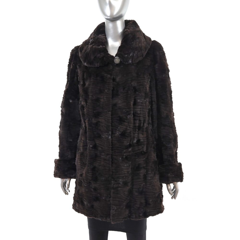 Semi Sheared Mink Jacket- Size M