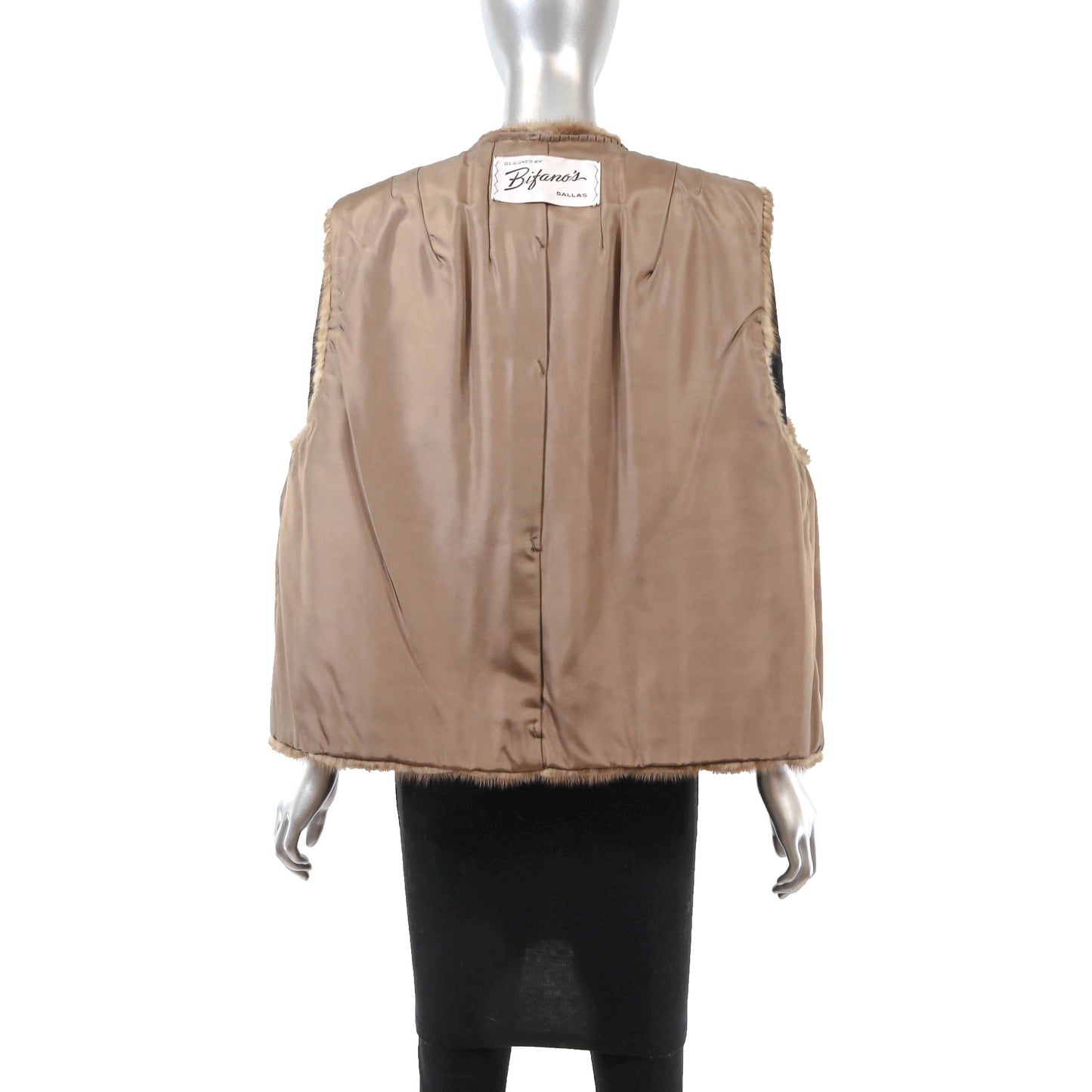 Light Brown Mink Vest- Size L