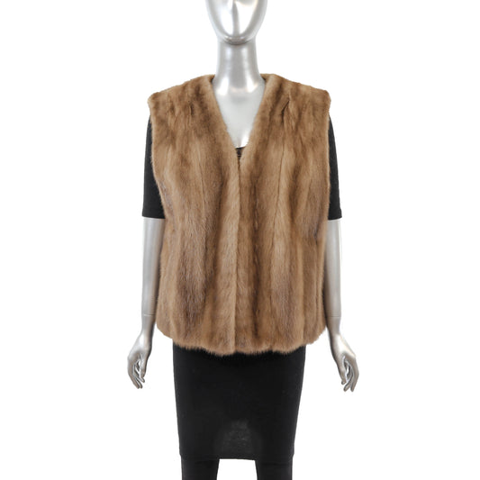 Light Brown Mink Vest- Size L