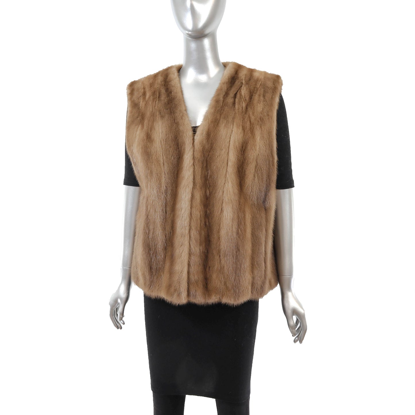Light Brown Mink Vest- Size L