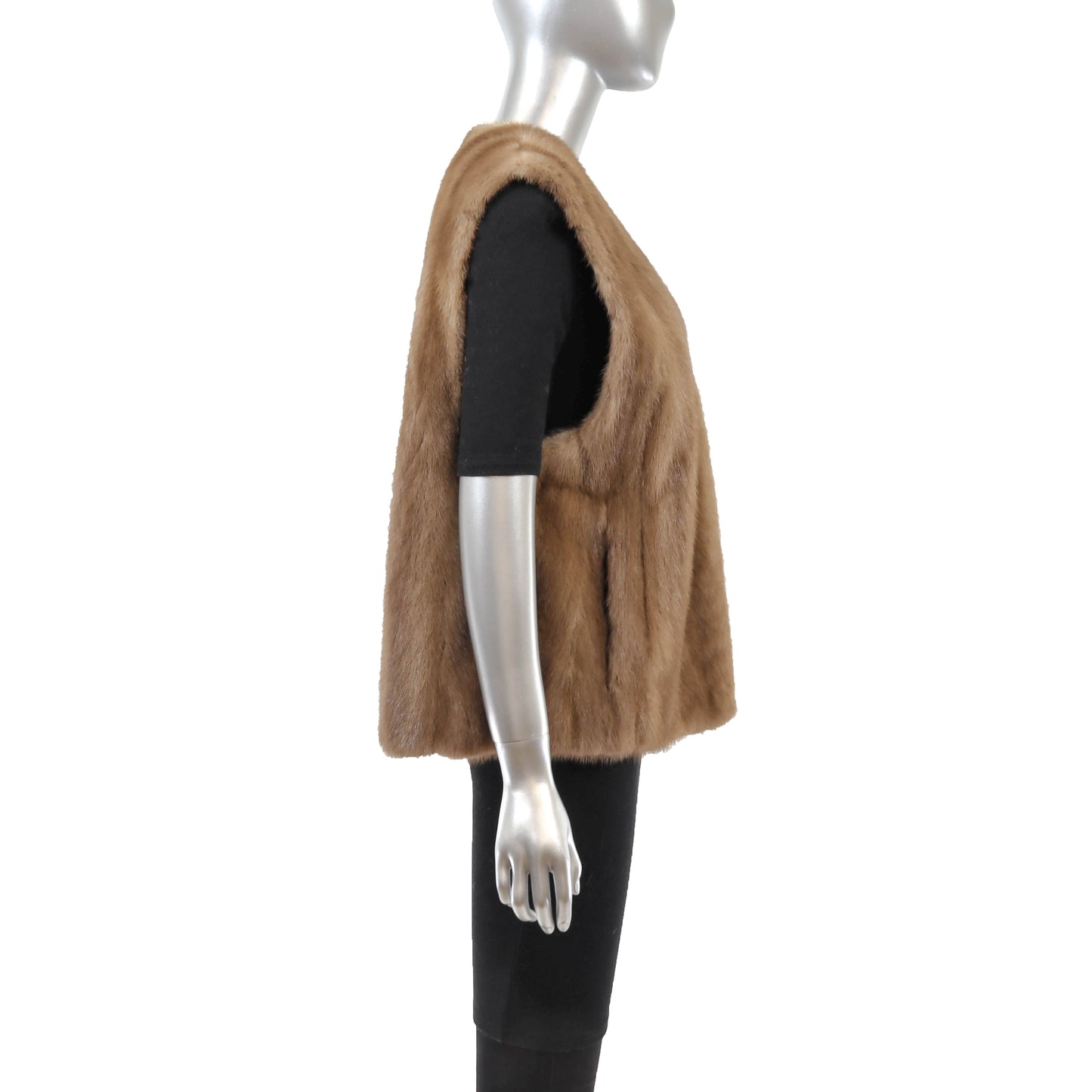 Light Brown Mink Vest- Size L