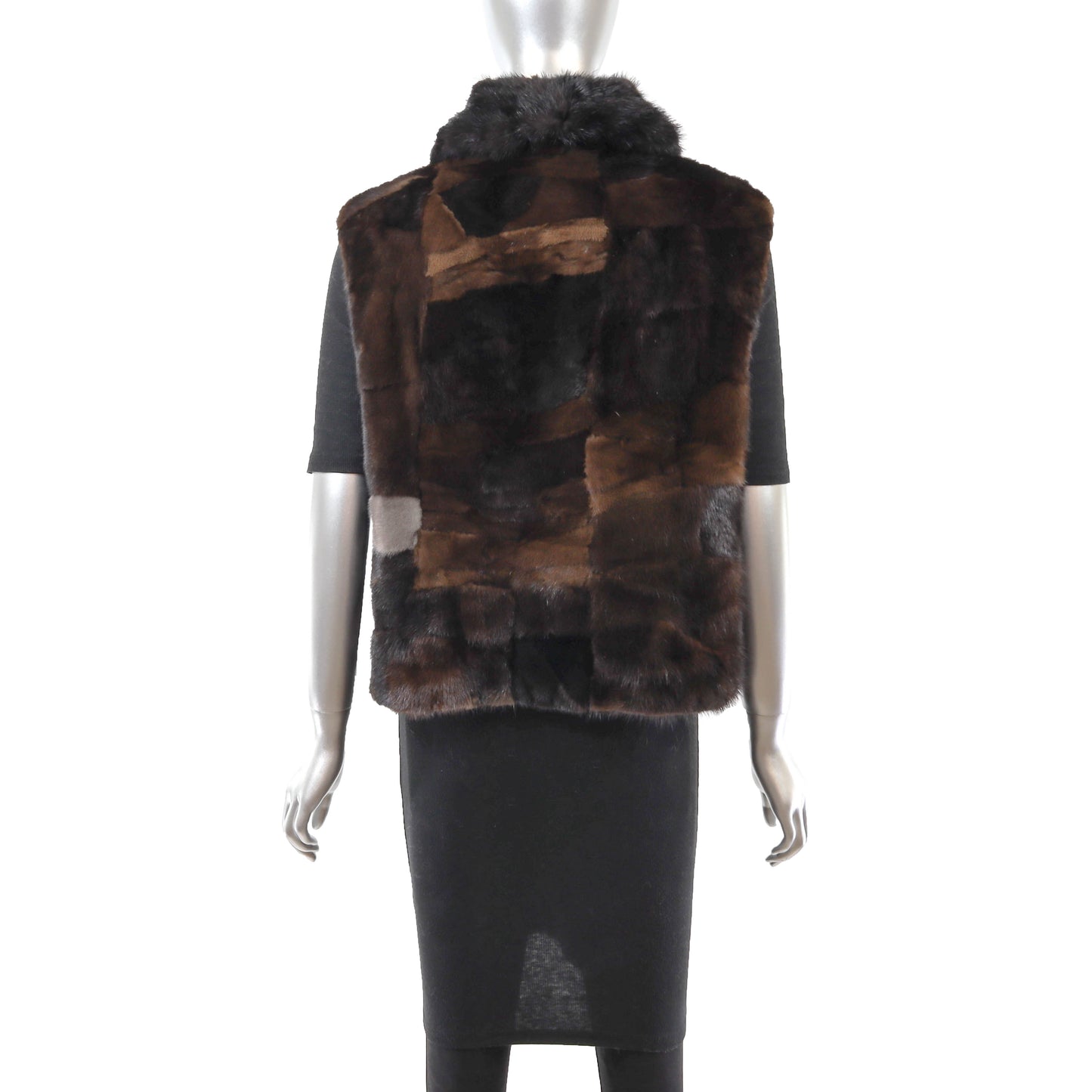 Brown Section Mink Vest- Size S