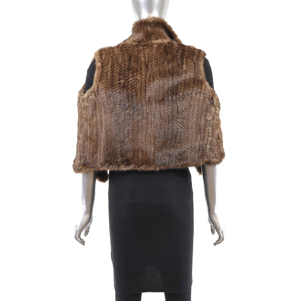 Knitted Mink Vest- Size S