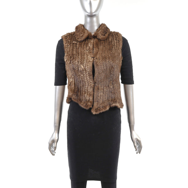Knitted Mink Vest- Size S