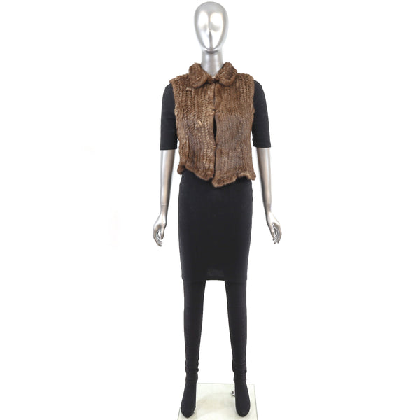 Knitted Mink Vest- Size S