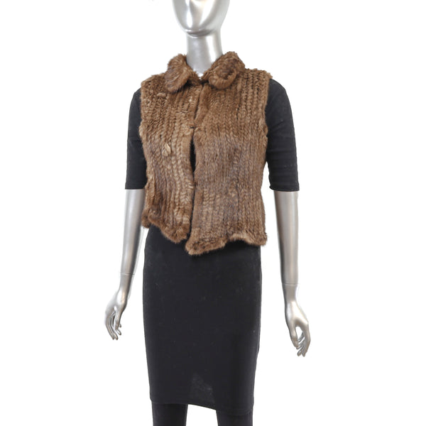 Knitted Mink Vest- Size S