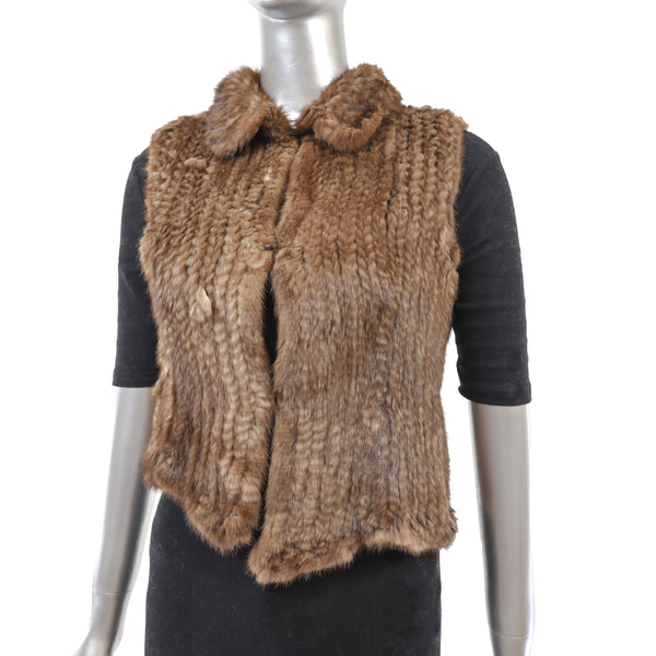 Knitted Mink Vest- Size S
