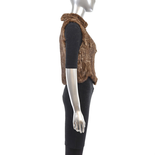 Knitted Mink Vest- Size S
