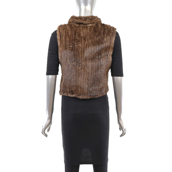 Knitted Mink Vest- Size S