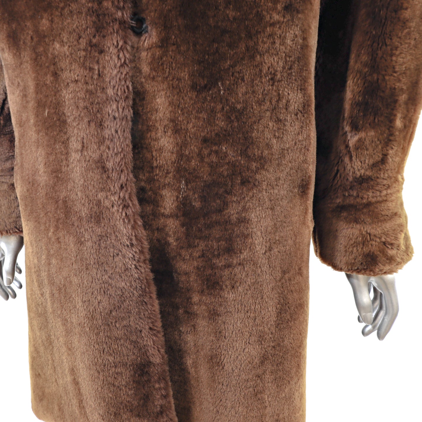 Brown Mouton Coat- Size L