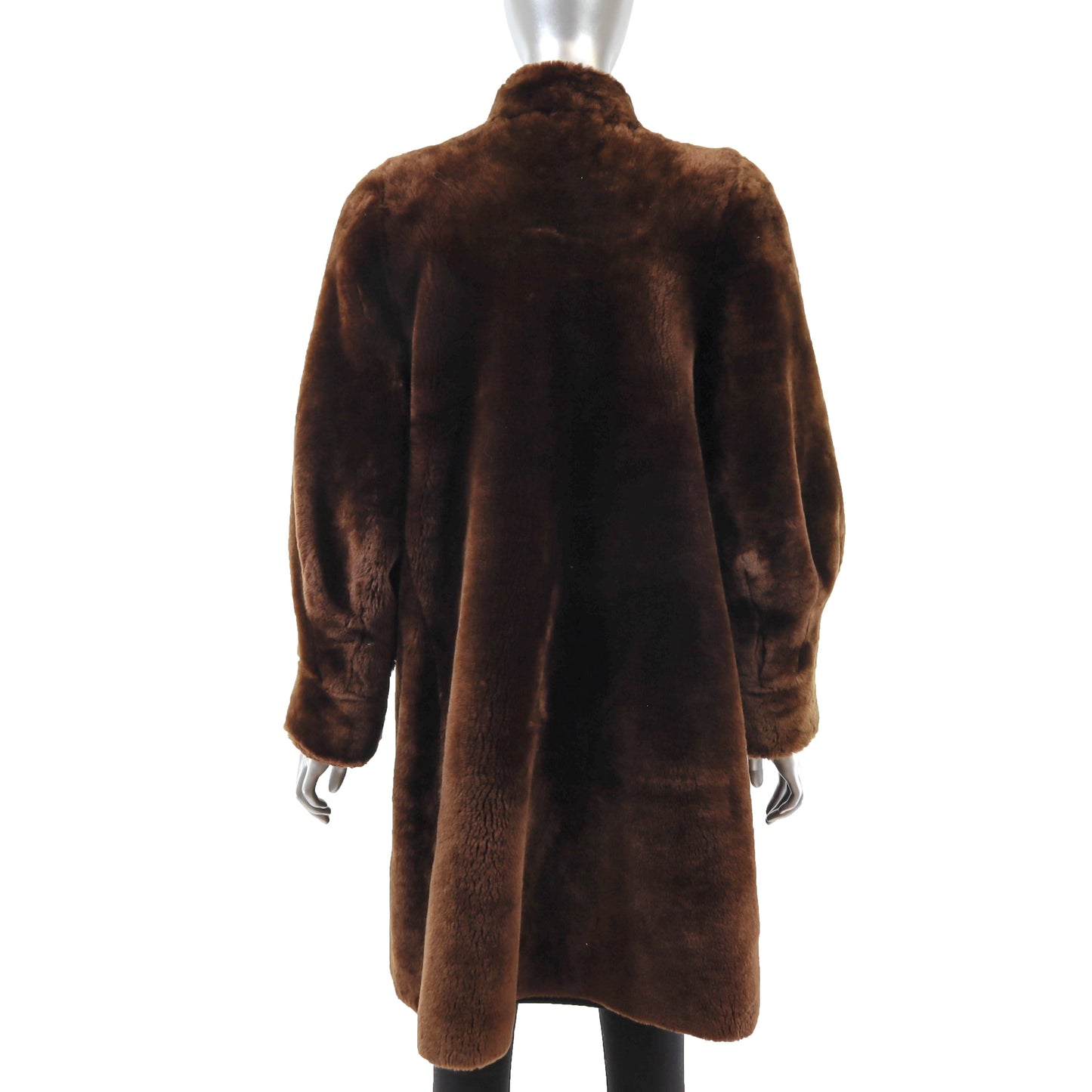 Brown Mouton Coat- Size L