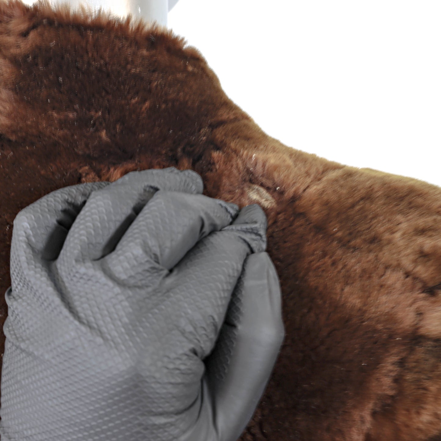 Brown Mouton Coat- Size L